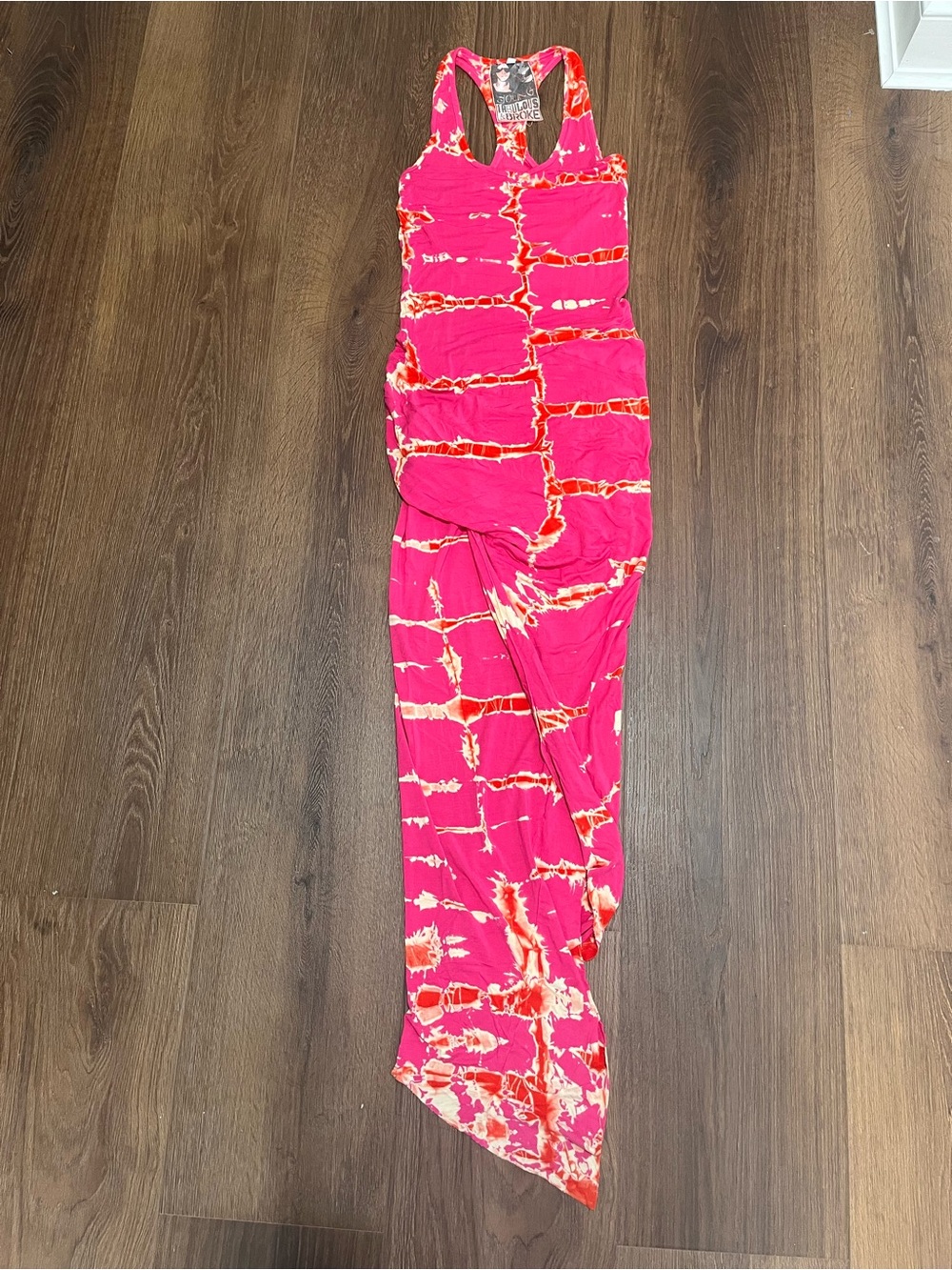 Young Fabulous & Broke Pink and Orange Tie-Dye Maxi Dress
